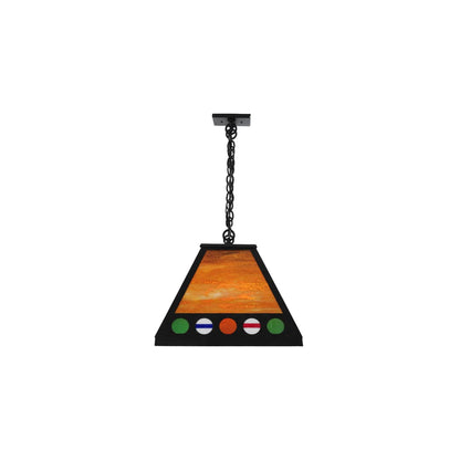 Personalized 9 Light 17" Wide Billiard Linear Pendant