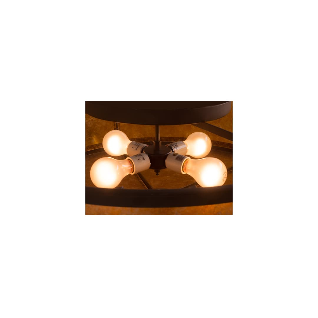 Smythe Craftsman 4 Light 28" Wide Semi-Flush Drum Ceiling Fixture