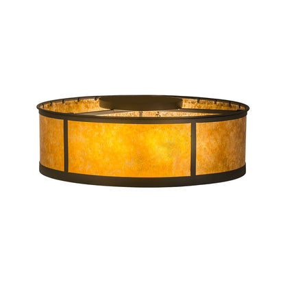 Smythe Craftsman 4 Light 28" Wide Semi-Flush Drum Ceiling Fixture