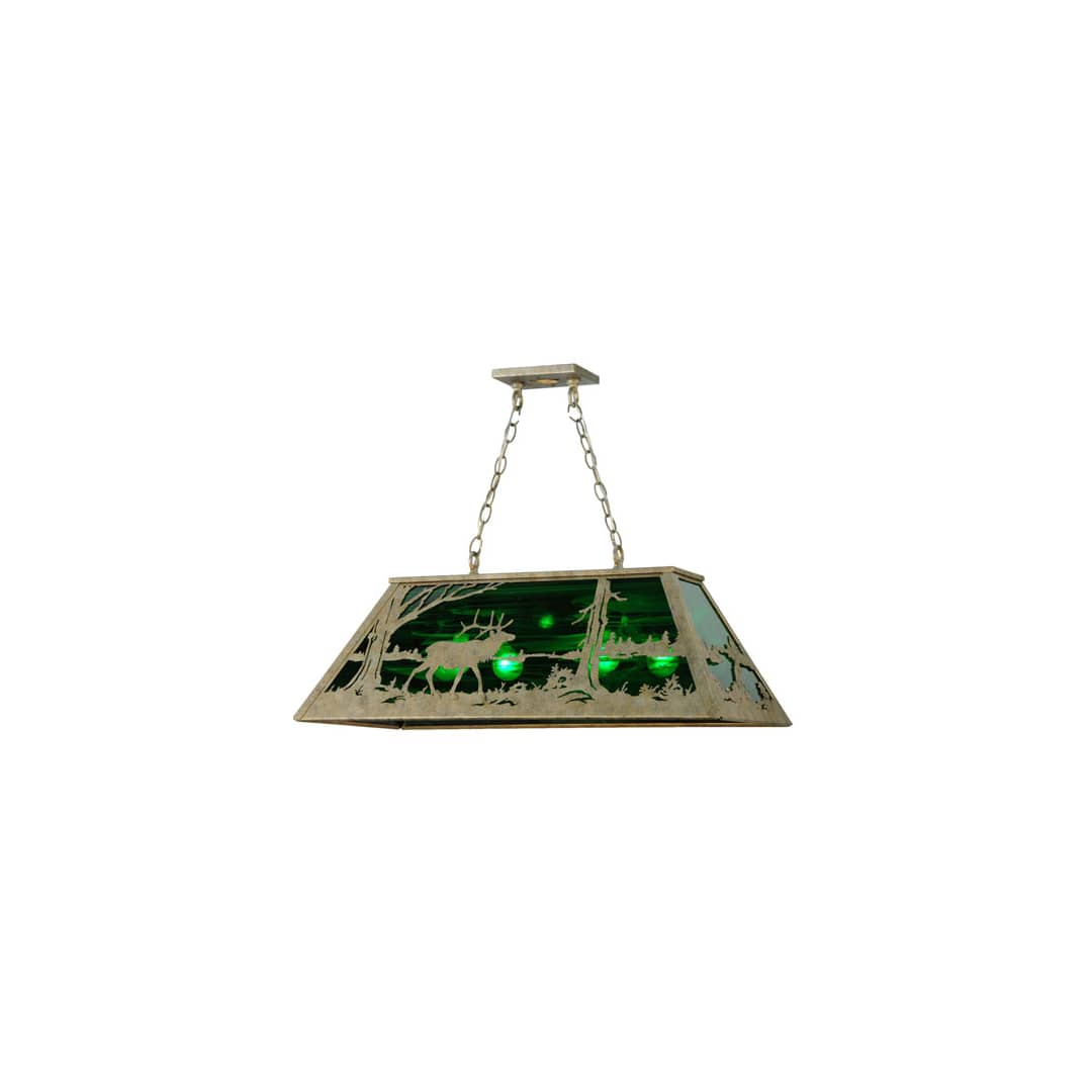 Elk at Lake 6 Light 17" Wide Linear Pendant