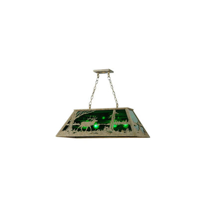 Elk at Lake 6 Light 17" Wide Linear Pendant