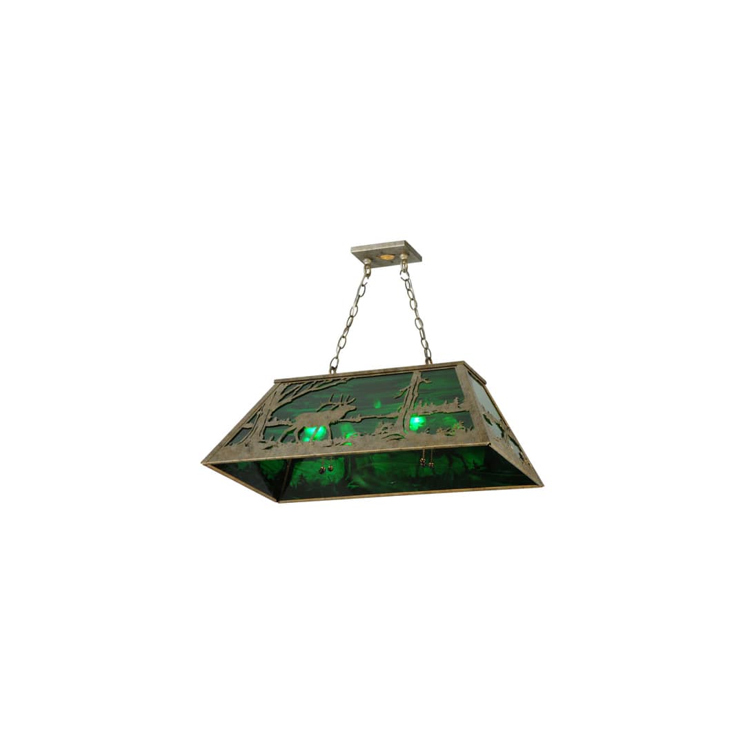 Elk at Lake 6 Light 17" Wide Linear Pendant