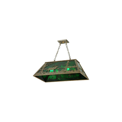 Elk at Lake 6 Light 17" Wide Linear Pendant