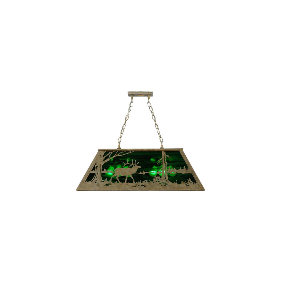 Elk at Lake 6 Light 17" Wide Linear Pendant