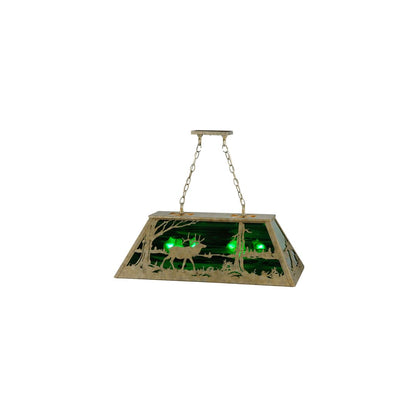 Elk at Lake 6 Light 17" Wide Linear Pendant