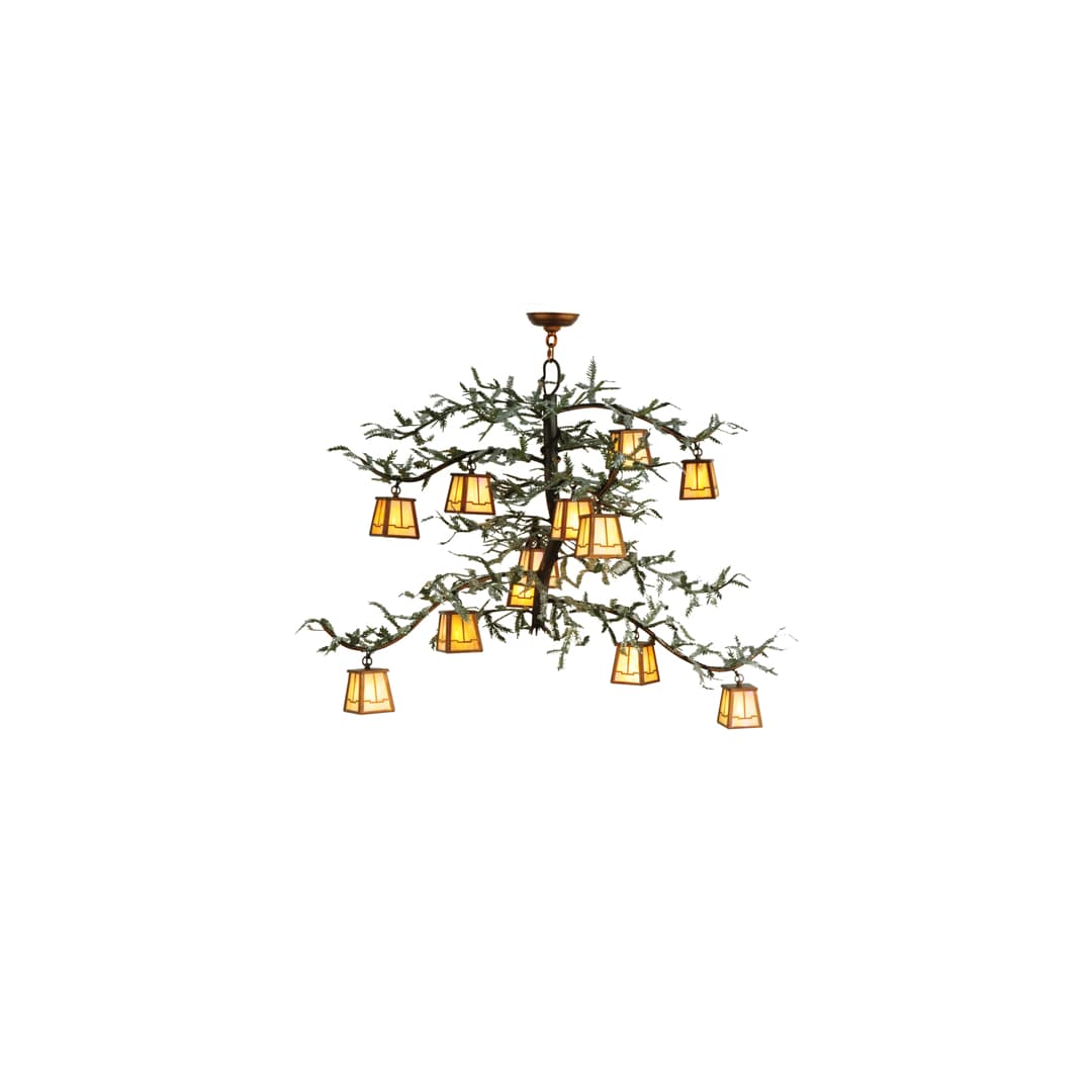 Pine Branch Valley View 12 Light 52" Wide Chandelier