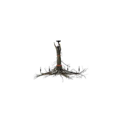 Long Twigs 6 Light 36" Wide Ring Chandelier