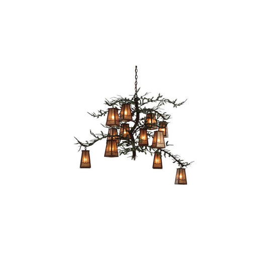 Pine Branch Valley View 12 Light 54" Wide Chandelier