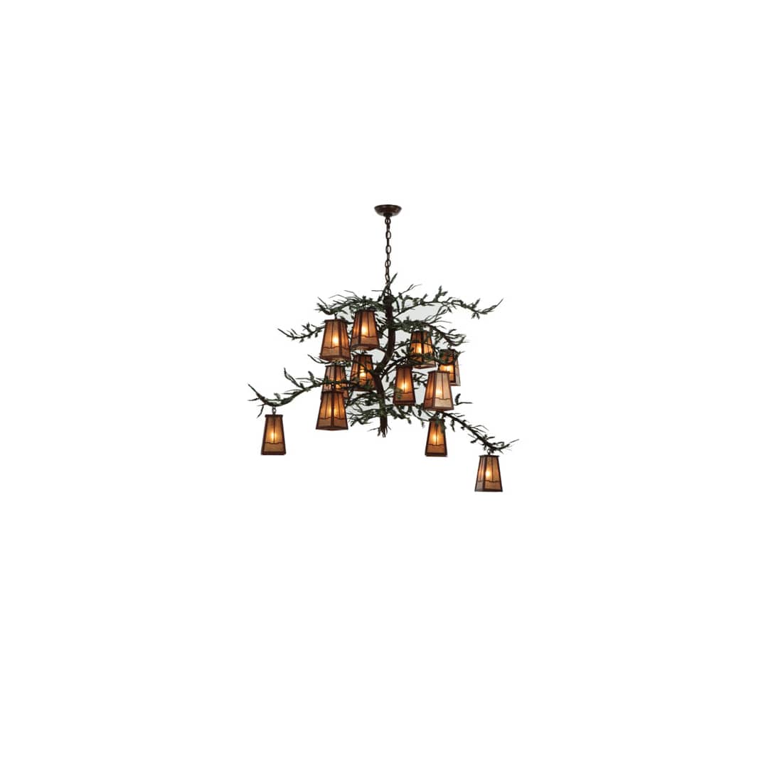 Pine Branch Valley View 12 Light 54" Wide Chandelier