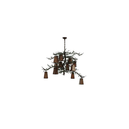 Pine Branch Valley View 12 Light 54" Wide Chandelier