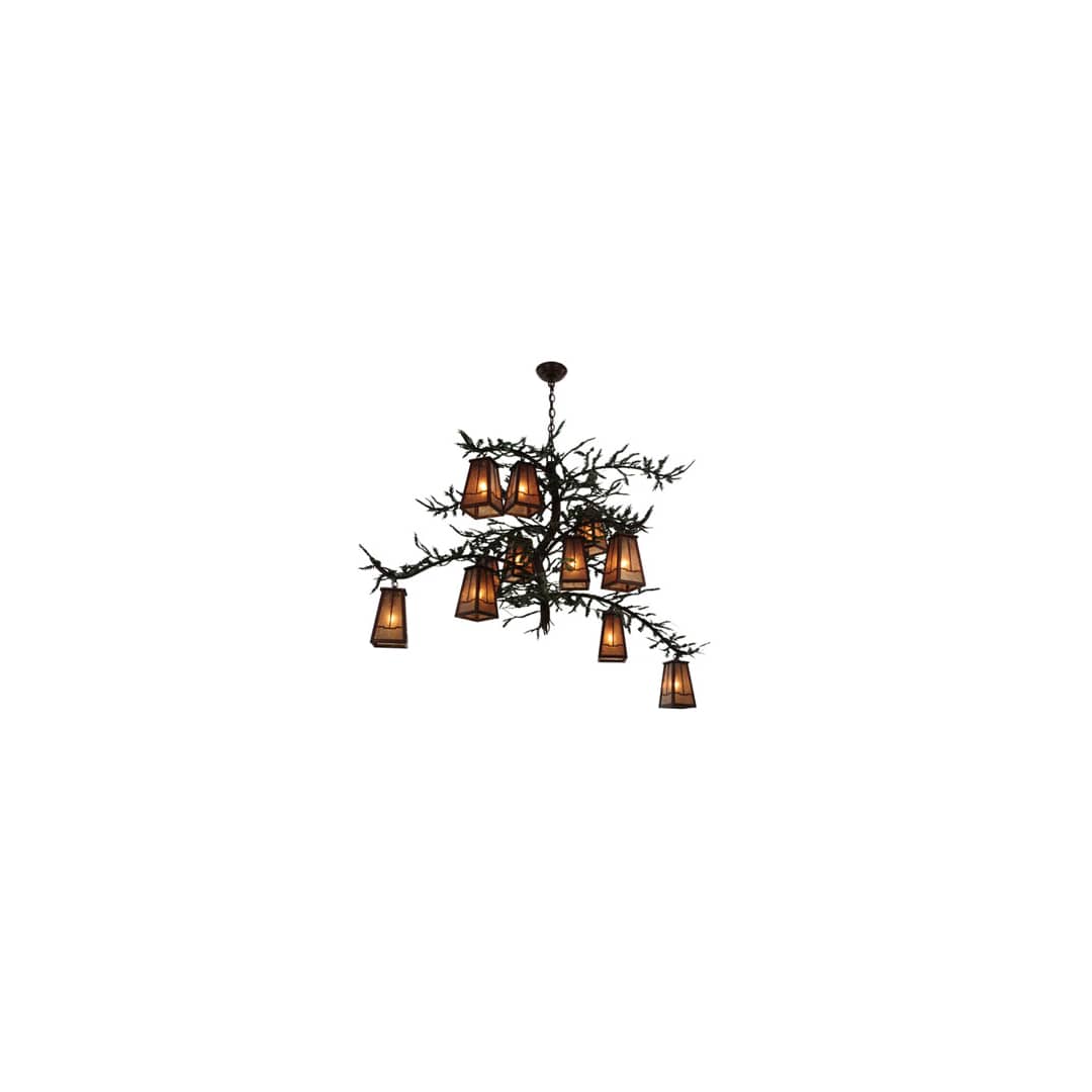 Pine Branch Valley View 12 Light 54" Wide Chandelier