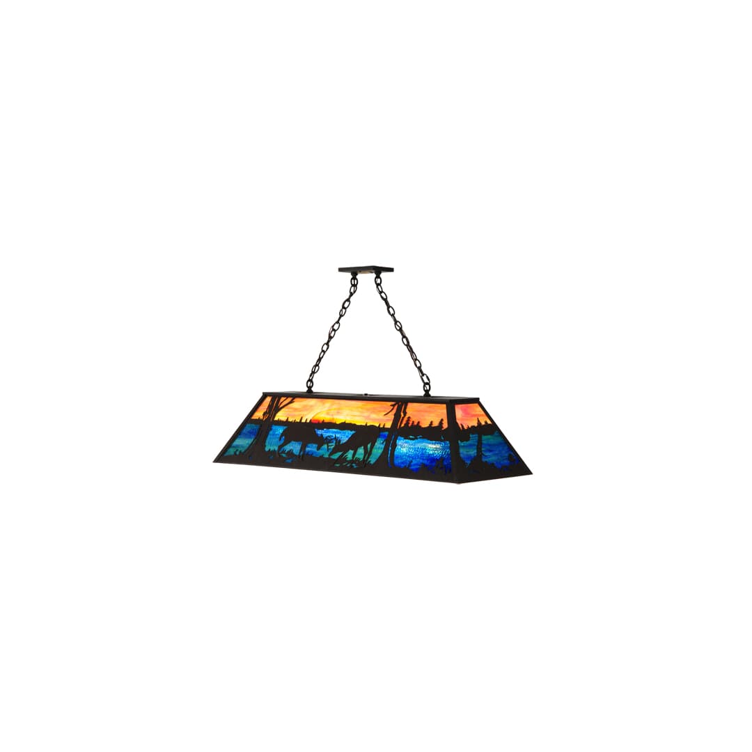 Battling Bucks 9 Light 17" Wide Linear Pendant
