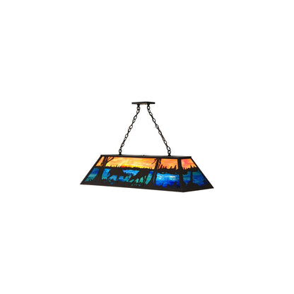 Battling Bucks 9 Light 17" Wide Linear Pendant