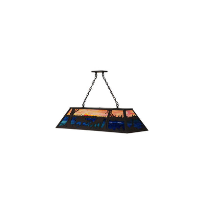 Battling Bucks 9 Light 17" Wide Linear Pendant