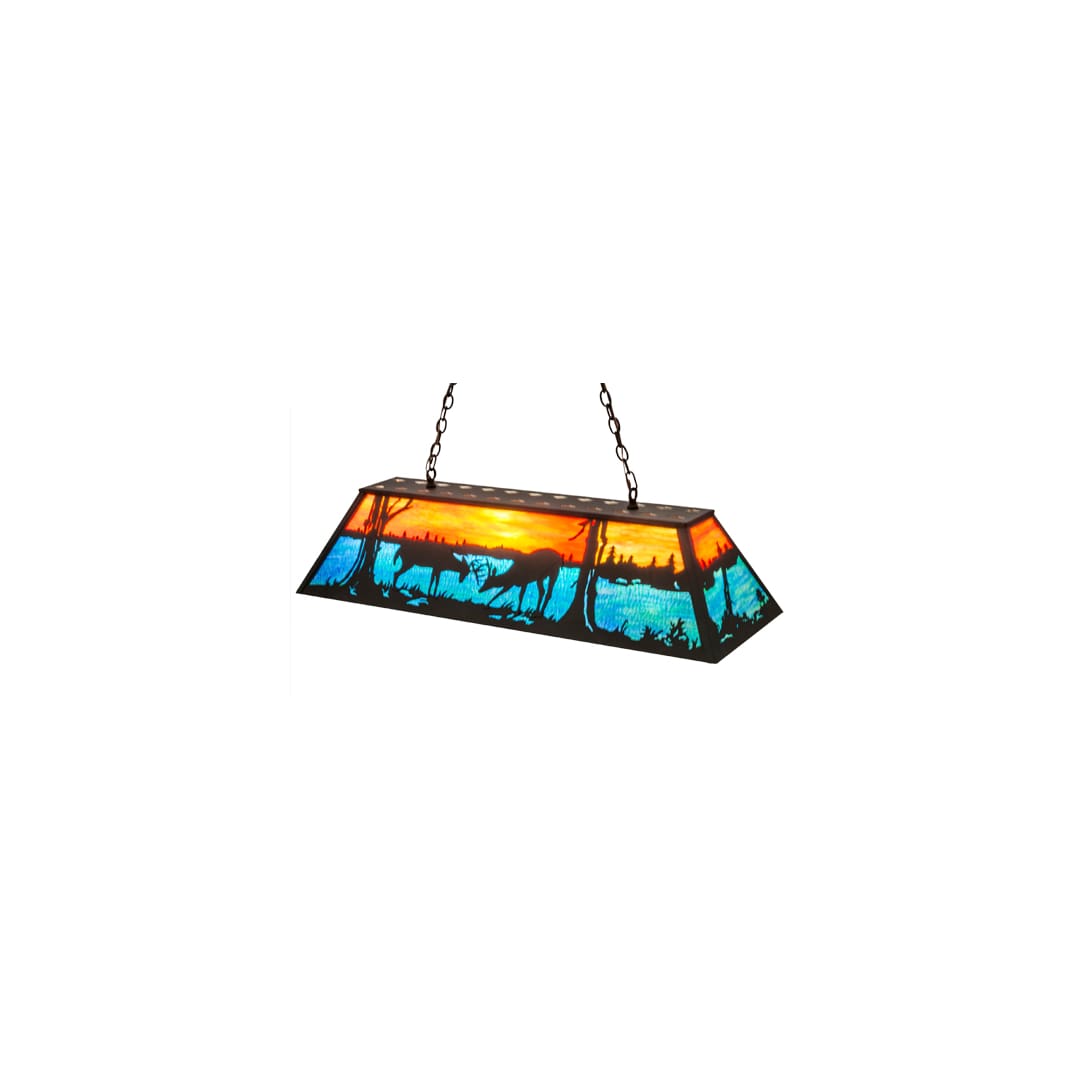 Battling Bucks 9 Light 17" Wide Linear Pendant