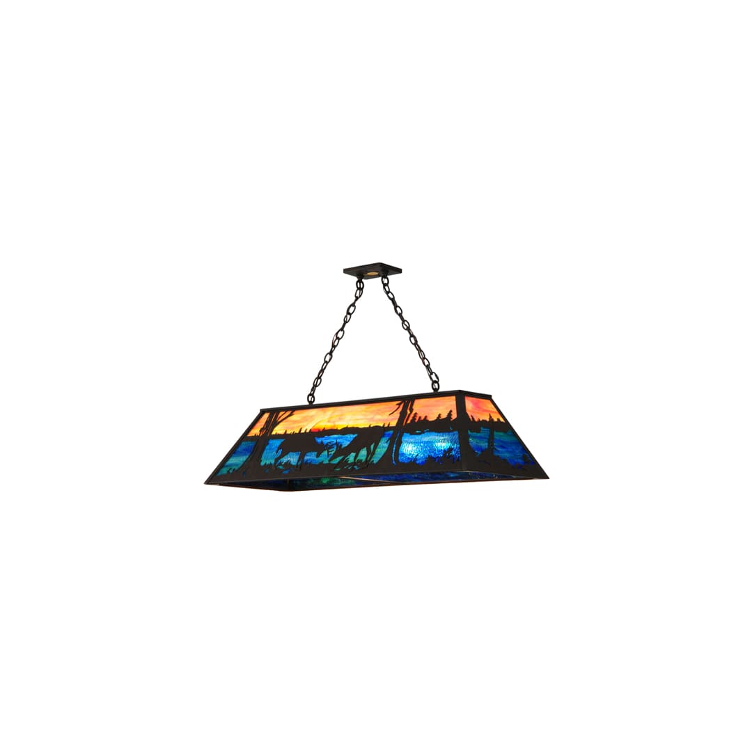 Battling Bucks 9 Light 17" Wide Linear Pendant