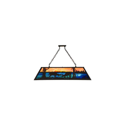 Battling Bucks 9 Light 17" Wide Linear Pendant