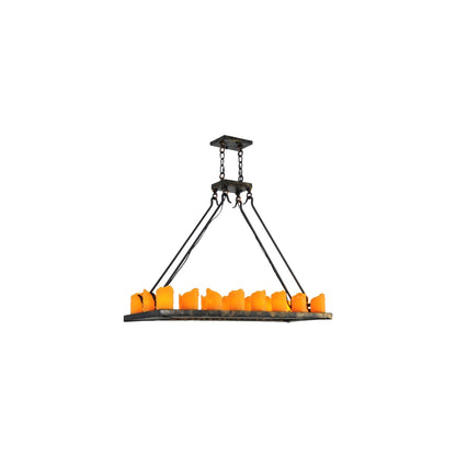 Loxley 18 Light 14" Wide Pillar Candle Linear Chandelier