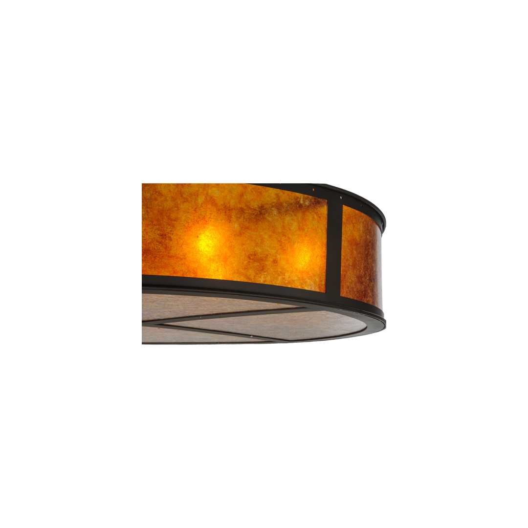 Smythe Craftsman 8 Light 44" Wide Semi-Flush Drum Ceiling Fixture