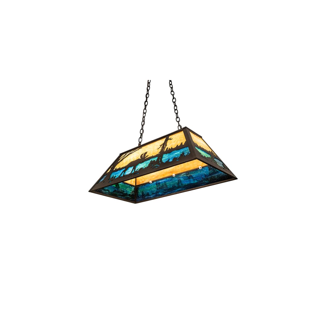Moose at Lake 6 Light 17" Wide Linear Pendant