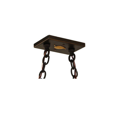 Moose at Lake 6 Light 17" Wide Linear Pendant