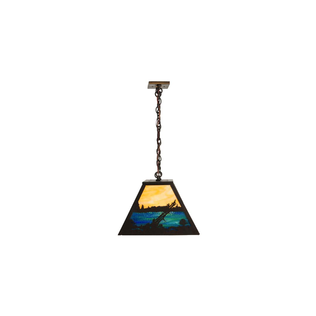 Moose at Lake 6 Light 17" Wide Linear Pendant