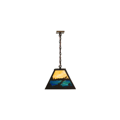 Moose at Lake 6 Light 17" Wide Linear Pendant