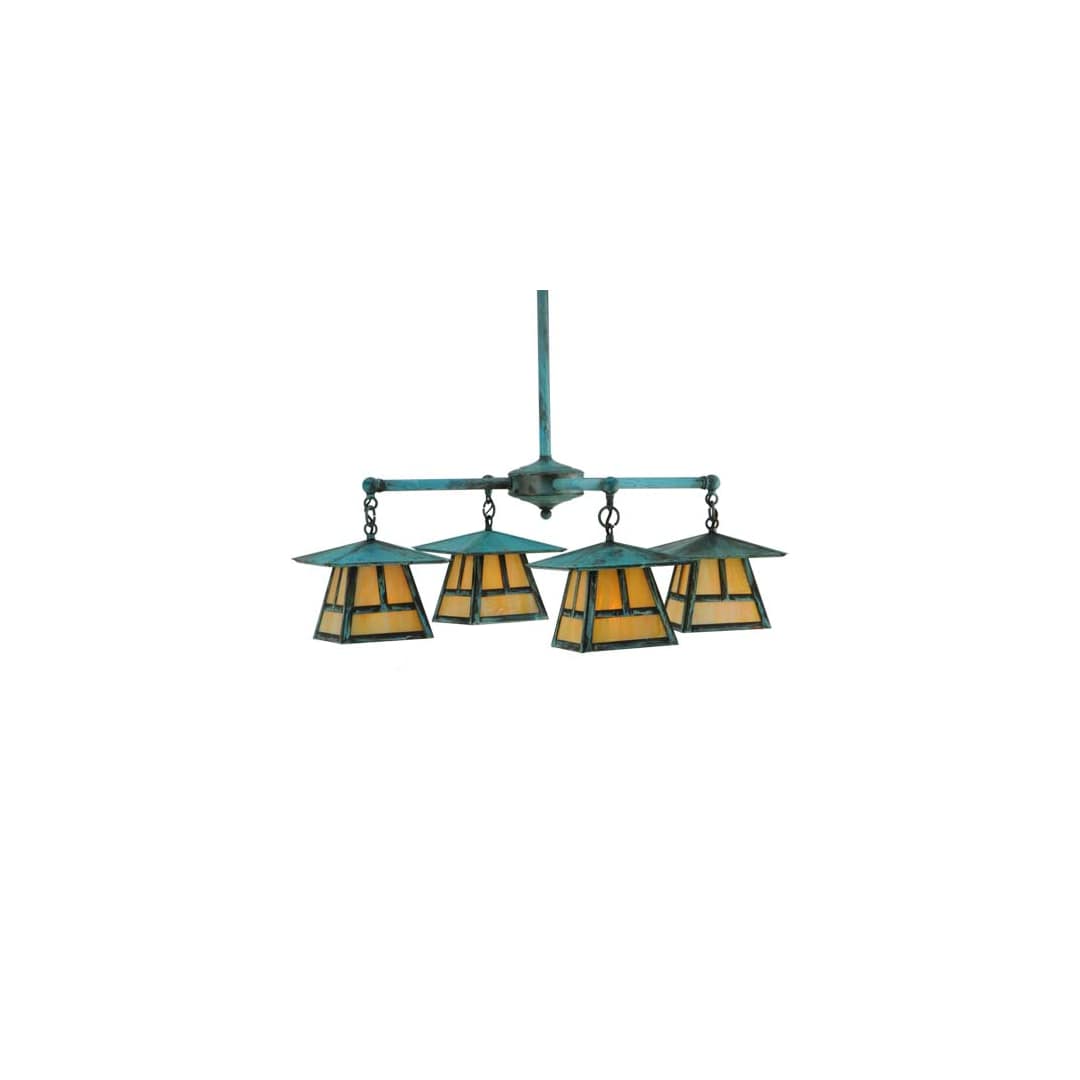 Craftsman Signature 4 Light 32" Wide Semi-flush Ceiling Fixture