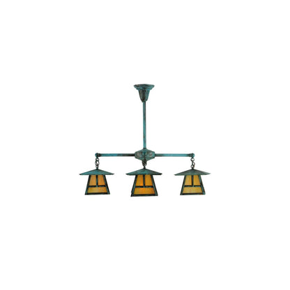 Craftsman Signature 4 Light 32" Wide Semi-flush Ceiling Fixture