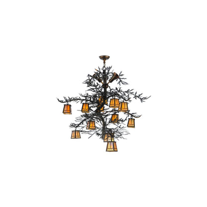Pine Branch Valley View 12 Light 52" Wide Chandelier