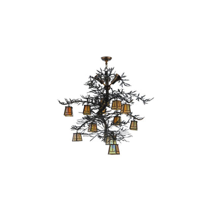 Pine Branch Valley View 12 Light 52" Wide Chandelier