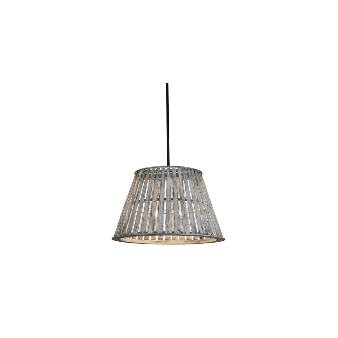 Peach Basket 2 Light 31" Wide Wood Pendant