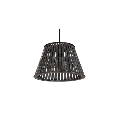 Peach Basket 2 Light 31" Wide Wood Pendant