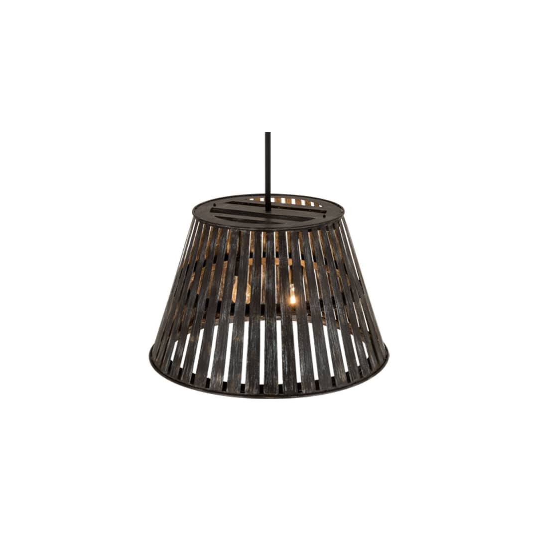 Peach Basket 2 Light 31" Wide Wood Pendant