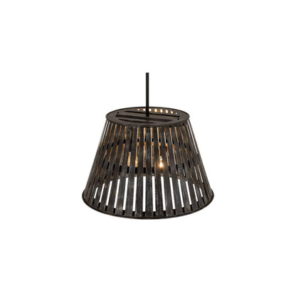 Peach Basket 2 Light 31" Wide Wood Pendant