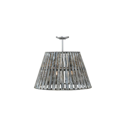 Peach Basket 2 Light 31" Wide Wood Pendant