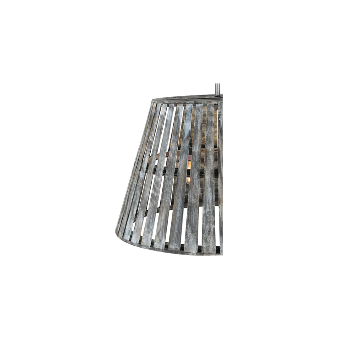 Peach Basket 2 Light 31" Wide Wood Pendant