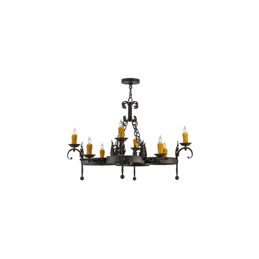 Andorra 8 Light 42" Wide Taper Candle Style Chandelier