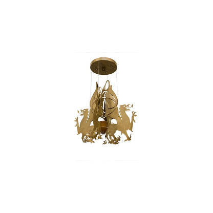 Dragos 4 Light 80" Wide Abstract Pendant