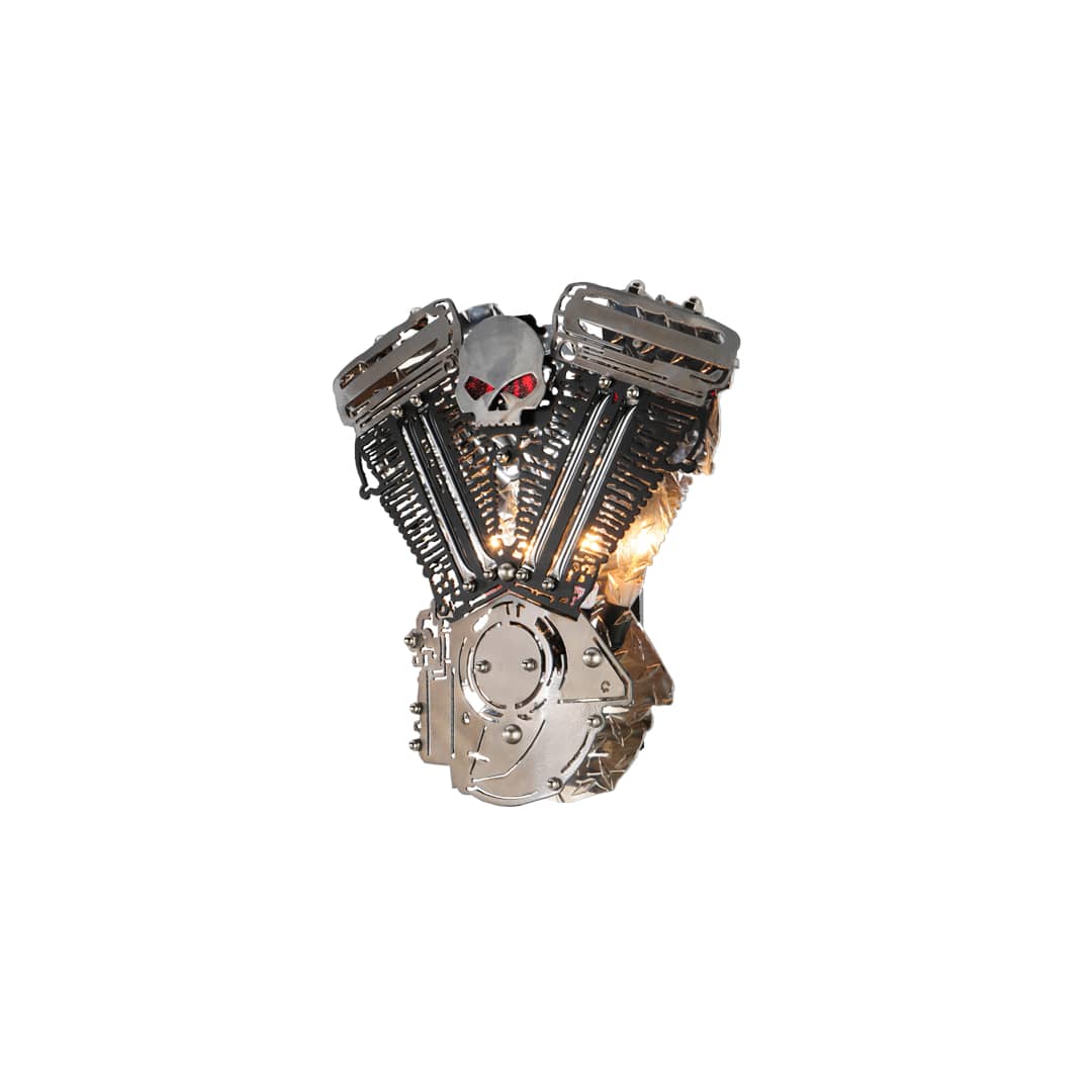 Motorcycle 2 Light 16" Tall Wall Sconce
