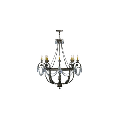 Antonia 8 Light 43" Wide Crystal Candle Style Chandelier