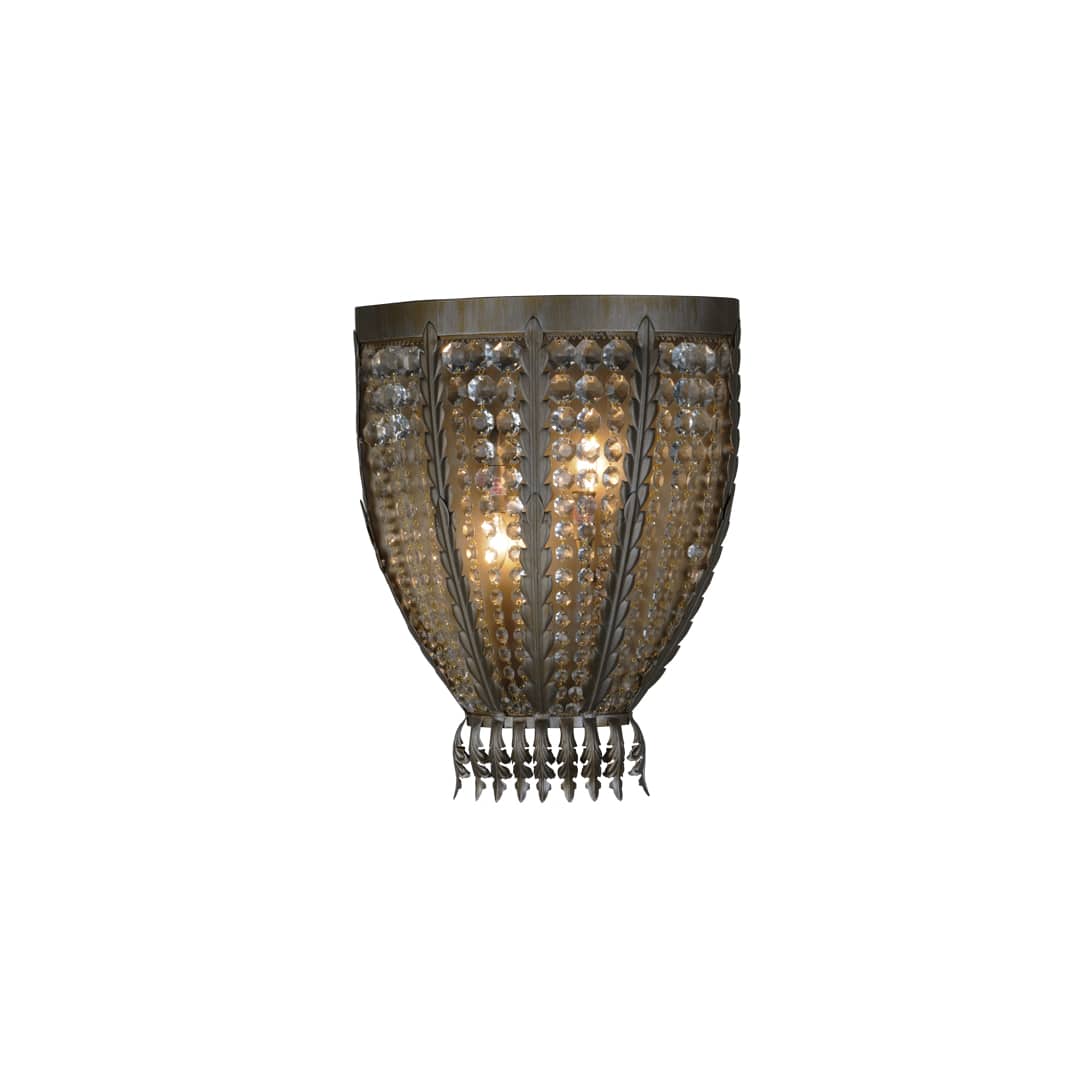 Chrisanne Crystal 2 Light 21" Tall Wall Sconce