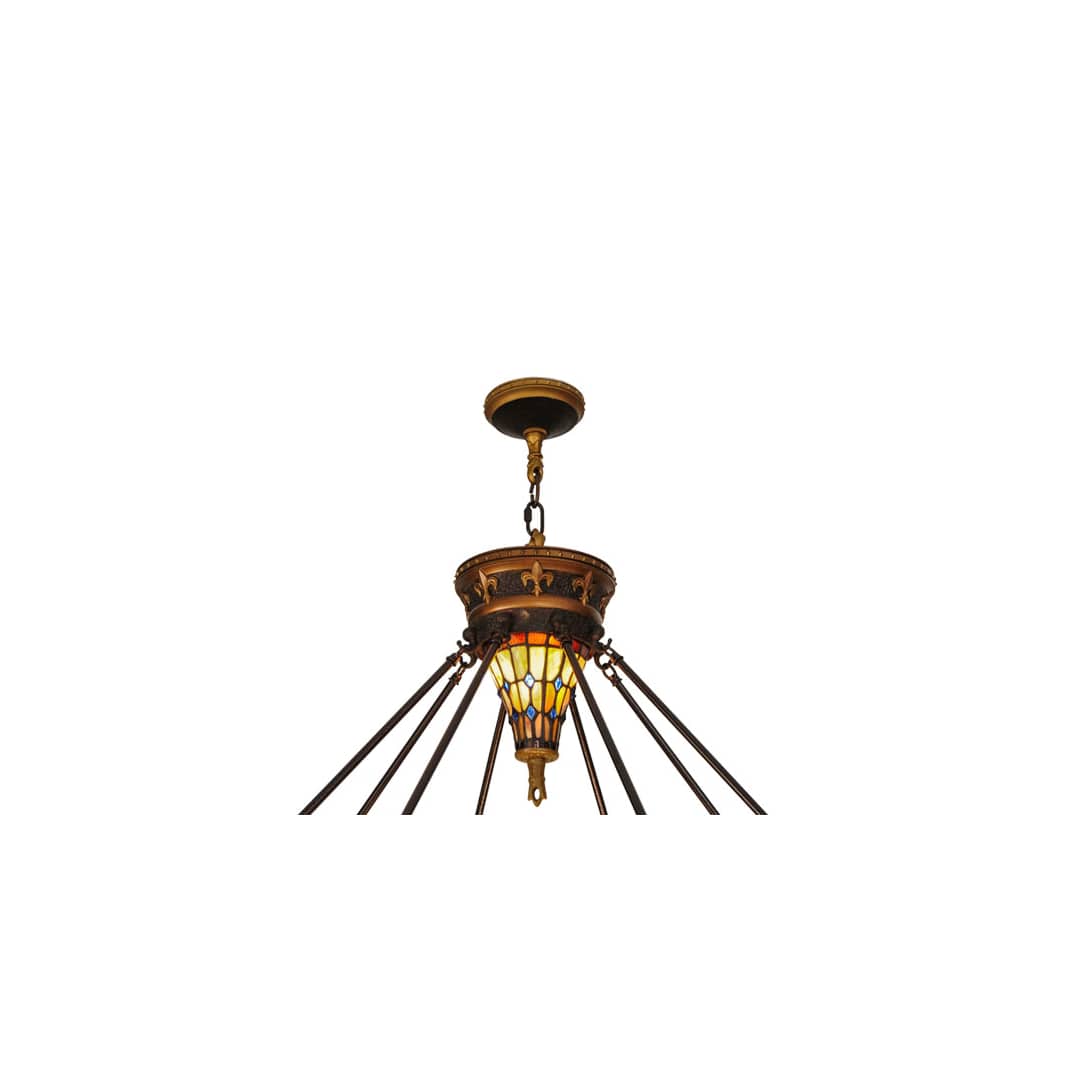 Fleur-de-lis 8 Light 45" Wide Pendant