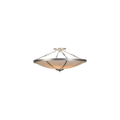 Commerce 4 Light 45" Wide Semi-Flush Bowl Ceiling Fixture - Nickel Finish