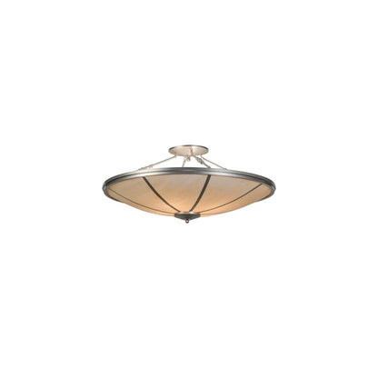 Commerce 4 Light 45" Wide Semi-Flush Bowl Ceiling Fixture - Nickel Finish