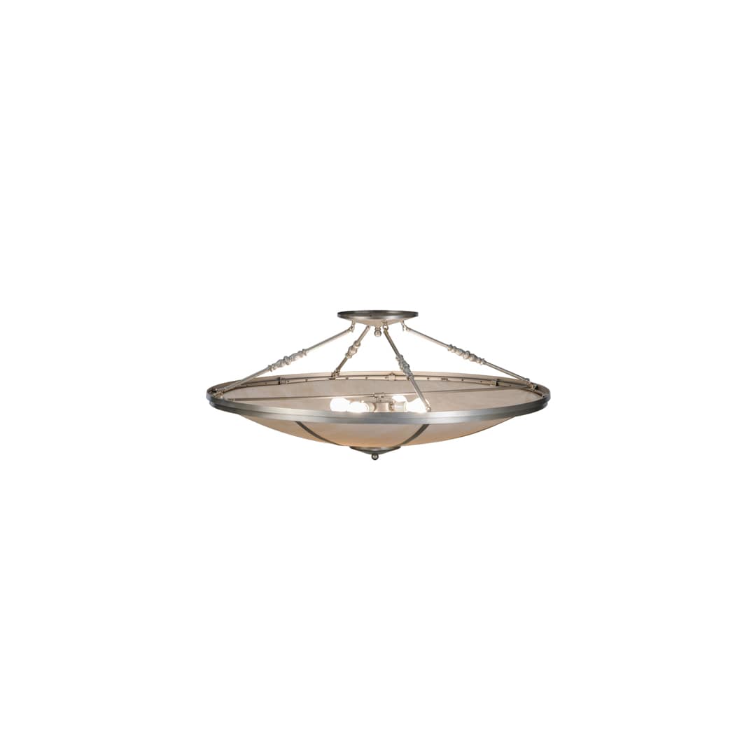 Commerce 4 Light 45" Wide Semi-Flush Bowl Ceiling Fixture - Nickel Finish