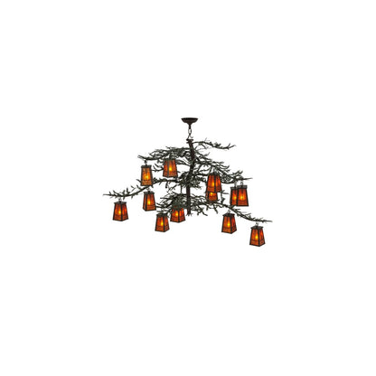 Pine Branch Valley View 12 Light 53" Wide Chandelier