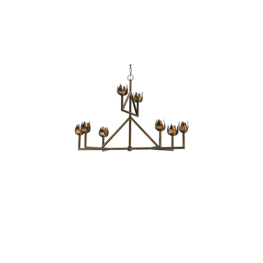 Long Tulip 8 Light 25" Wide Chandelier