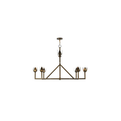 Long Tulip 8 Light 25" Wide Chandelier