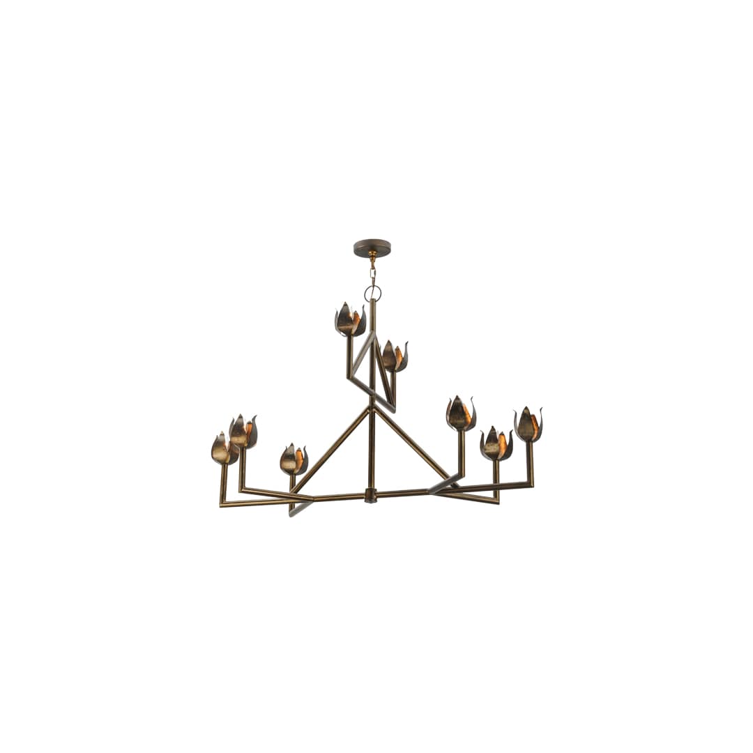 Long Tulip 8 Light 25" Wide Chandelier